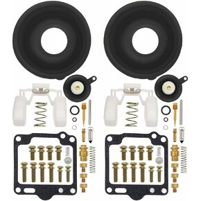 2-Pack Carb Rebuild Kit Carburetor Repair Kits with Float Replacement for Yamaha Virago 1100 XV1100 1988-1999 XV1100S Special 1996-1998
