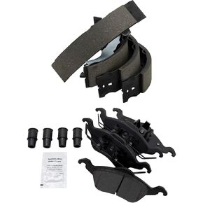 TRQ Brake Pads Semi-Metallic Compatible with 2000-2004 Ford Focus