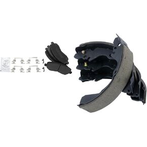 TRQ Brake Pads Semi-Metallic Compatible with 2001-2005 Mitsubishi Eclipse 2001-2003 Galant