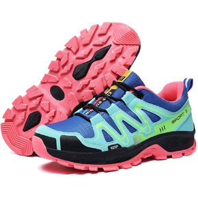 Waterproof Hiking Shoes Women Casual Lace-Up Non-Slip Lightweight Comfortable Running Tennis Fashion Sneakers for Women Walking Trekking Outdoor Shoes