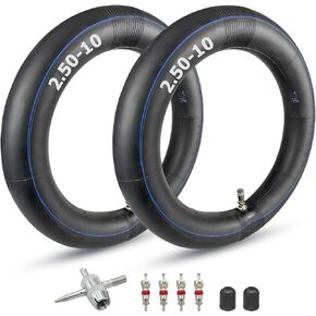 Heavy Duty 2.50-10 Dirt Bike Inner Tube Repalcement for Honda XR50 CRF50 Yamaha PW50 Suzuki DRZ70 JR50 Razor MX650 MX500 SX500 Syx Moto SSR 50cc Pit Dirt Bike Parts 2 Pack