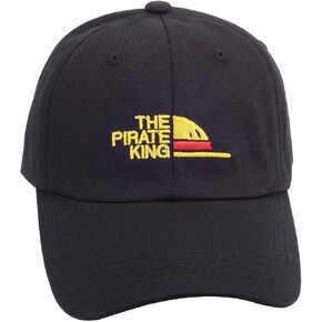 The Pirate King One OP Piece Hat Cap Gift, Adjustable for Children and Women Black