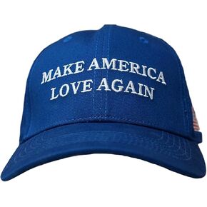 Make America Love Again Baseball Cap - Patriotic American Flag Hat for Men & Women, Royal Blue, Adjustable Fit, Breathable Mesh, Cotton Twill, Embroidered Design - Casual, Outdoor, 4th of July Wear