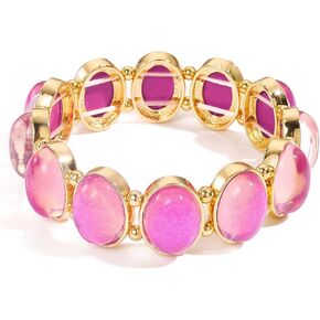 سوار Coiris Crystal Stretch للنساء Pinkle Parkle Bling Rhinestone الأساور العصرية للنساء