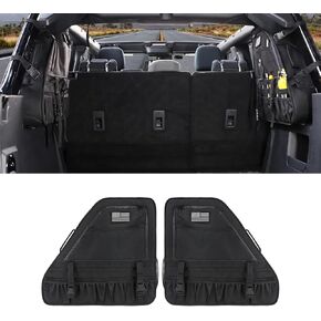 2PCS Roll Bar Storage Bags Rear Trunk Organizer Cargo Cage Saddlebag Tool Kits Multi Pocket Handbags Interior Accessories for Ford Bronco Offroad 2/4 Door 2021 2022 2023 2024