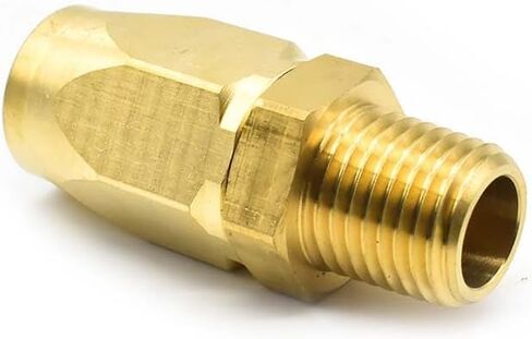 Interstate Pneumatics AMT-HRPZ26-01 3/8 بوصة إصلاح نهاية خرطوم قابل لإعادة الاستخدام مع ذكر 1/4 بوصة NPT لخرطوم البولي يوريثين 3/8 بوصة (سلسلة HU16)، أحمر، صغير in Kuwait