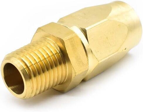 Interstate Pneumatics AMT-HRPZ26-01 3/8 بوصة إصلاح نهاية خرطوم قابل لإعادة الاستخدام مع ذكر 1/4 بوصة NPT لخرطوم البولي يوريثين 3/8 بوصة (سلسلة HU16)، أحمر، صغير in Kuwait