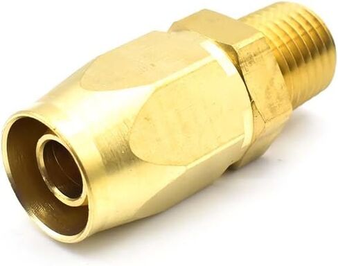 Interstate Pneumatics AMT-HRPZ26-01 3/8 بوصة إصلاح نهاية خرطوم قابل لإعادة الاستخدام مع ذكر 1/4 بوصة NPT لخرطوم البولي يوريثين 3/8 بوصة (سلسلة HU16)، أحمر، صغير in Kuwait