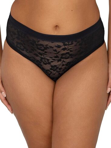 Curvy Couture Women's Lace High Cut Brief Underwear in Kuwait