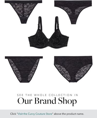 Curvy Couture Women's Lace High Cut Brief Underwear in Kuwait