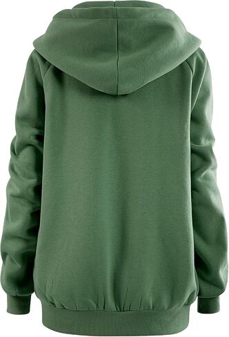DOUBLJU Womens Full Zip Up Hoodies Long Sleeve Fall Outfits Oversized Sweatshirt in Saudi Arabia