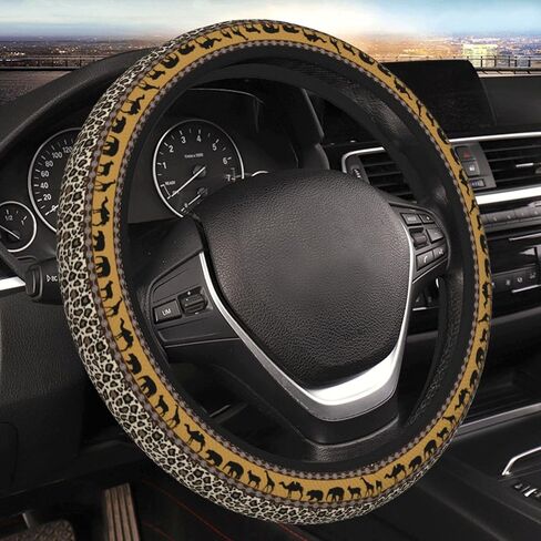 Sunflower Bee Steering Wheel Cover for Women Men Girls, Car Accessories Decor Thickened Anti-Slip Auto Steering Wheel Covers Protector Universal Fit 15 Inch for Cars, Truck, SUV in Kuwait