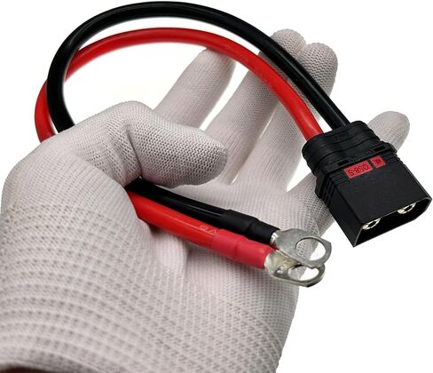 QS8 Male Connector Diversion Wire for Motorcycle Electric Vehicle Output Cable Anti-Sparking QS8-S Plug Socket 8AWG 50CM M6 Terminal in Saudi Arabia