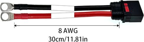 QS8 Male Connector Diversion Wire for Motorcycle Electric Vehicle Output Cable Anti-Sparking QS8-S Plug Socket 8AWG 50CM M6 Terminal in Saudi Arabia
