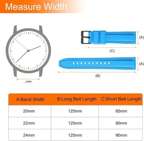 HARFINGTON Silicone Watch Bands Soft Quick Release Rubber Watch Bands with Matte Buckle for Men Women in Saudi Arabia