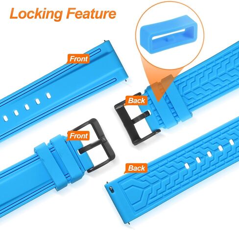 HARFINGTON Silicone Watch Bands Soft Quick Release Rubber Watch Bands with Matte Buckle for Men Women in Saudi Arabia