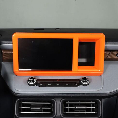 for Ford Maverick 2022 2023 2024 Dashboard GPS Navigation Panel Frame Trim Cover Decoration Car Interior Accessories (Orange) in Kuwait