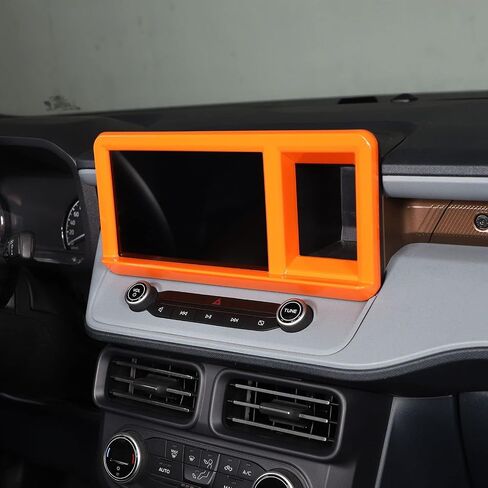 for Ford Maverick 2022 2023 2024 Dashboard GPS Navigation Panel Frame Trim Cover Decoration Car Interior Accessories (Orange) in Kuwait