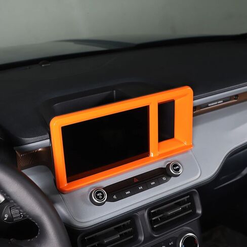 for Ford Maverick 2022 2023 2024 Dashboard GPS Navigation Panel Frame Trim Cover Decoration Car Interior Accessories (Orange) in Kuwait