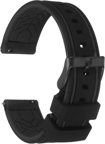 HARFINGTON Silicone Watch Bands Soft Quick Release Rubber Watch Bands with Matte Buckle for Men Women in Saudi Arabia