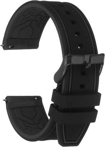 HARFINGTON Silicone Watch Bands Soft Quick Release Rubber Watch Bands with Matte Buckle for Men Women in Saudi Arabia