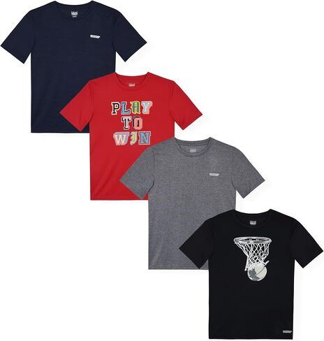 Hind Boys T-Shirts for Kids 4-Pack Tee Shirts for Boys Clothing Youth Quick-Dry Long and Short Sleeve T Shirts in Saudi Arabia