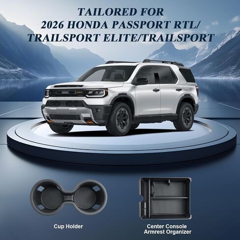 Bibibo لعام 2026 ، منظم وحدة التحكم في مركز هوندا جواز السفر لعام 2026 Honda Passport Armrest Box Hidden Storage Box Secret Cretert Tray 2026 Passport Console Glove Pallet Organizer in Kuwait