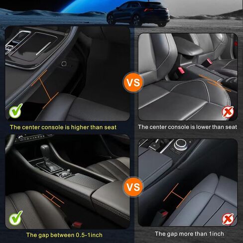 2 Pack Car Seat Gap Filler Organizer for SUV Truck Universal PU Leather Storage Box with Seats Belt Holder Automotive Consoles Side Gaps Small Things Catcher Auto Essentials Accessories for Women Men in Saudi Arabia