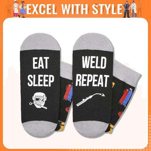 هدايا Zmart for Welder Chef Men - هدايا طهي لحام للرجال أبي ، جوارب الخبز in Kuwait