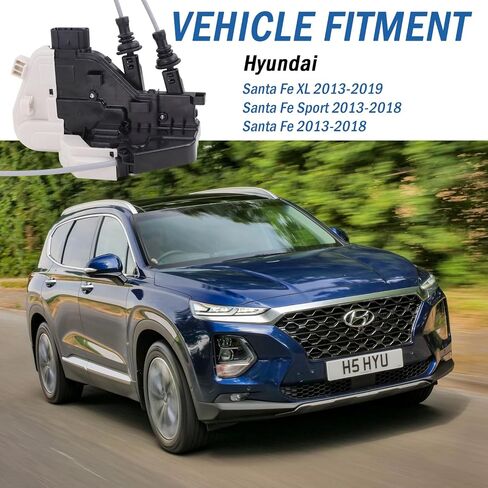 Rear Right Passenger Side Door Lock Actuator 81420-2W000, Door Latch Compatible with Hyundai Santa Fe XL 2013-2019, Hyundai Santa Fe Sport 2013-2018, Hyundai Santa Fe 2013-2018, Replaces 81420-B8000 in Saudi Arabia