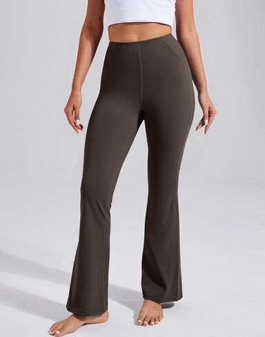 Pioneer Camp Women's Flare Yoga Pants Bootcut Leggings مع جيوب عالية الخصر السيطرة على البطن في قيعان الجمنازيوم التمرين الرياضي in Kuwait