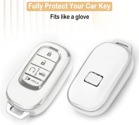 LECART Key Fob Cover for Honda 2025 2024 2023 2022 CR-V Civic Pilot Accord HR-V Sport Touring 5 Buttons TPU Key Fob Case Soft Car Key Shell Protector 2 Pack White & Pink in Kuwait