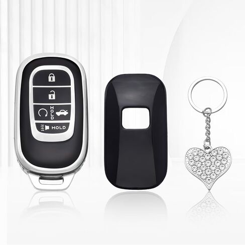 Lecart Key Fob Cover for Honda 2025 2024 2023 2022 CR-V Civic Pilot Accord HR-V Sport Touring 5 Buttons TPU Key Fob Case Soft Car Key Shell Protector 2 Pack White & Pink in Saudi Arabia