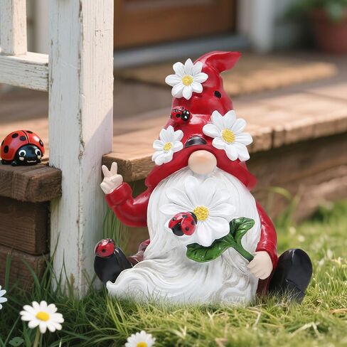 Hodao Ladybug Spring Gnomes Decorations for Home Table ، Porch ، Garden Yard Ladybug elf elf decor in Kuwait