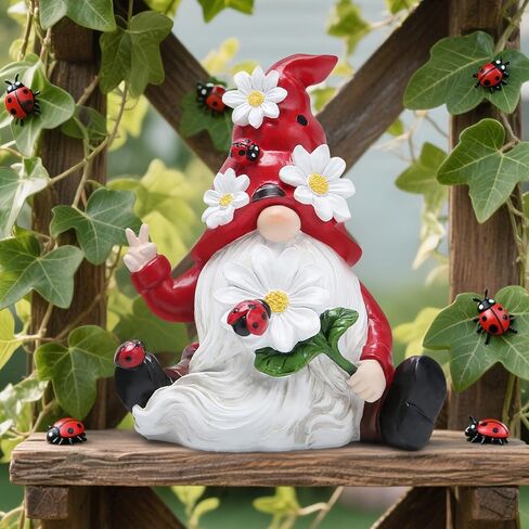 Hodao Ladybug Spring Gnomes Decorations for Home Table ، Porch ، Garden Yard Ladybug elf elf decor in Kuwait