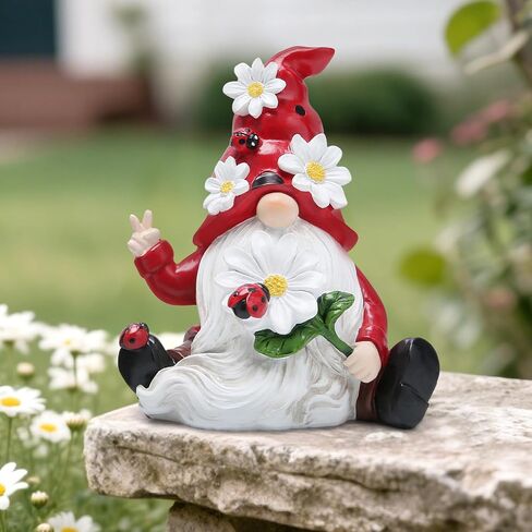 Hodao Ladybug Spring Gnomes Decorations for Home Table ، Porch ، Garden Yard Ladybug elf elf decor in Kuwait