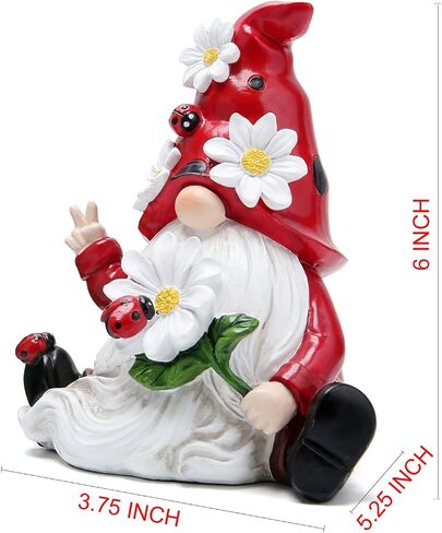 Hodao Ladybug Spring Gnomes Decorations for Home Table ، Porch ، Garden Yard Ladybug elf elf decor in Kuwait