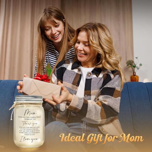 Mason Jar Night Light for Mom Mom Homiers of Daughter Son Sontsal Mother's Gift for Women Best Mom Christmas Varenty's عيد الشكر هدايا (MS-A02) in Kuwait