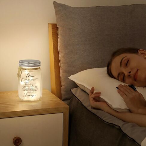 Mason Jar Night Light for Mom Mom Homiers of Daughter Son Sontsal Mother's Gift for Women Best Mom Christmas Varenty's عيد الشكر هدايا (MS-A02) in Kuwait