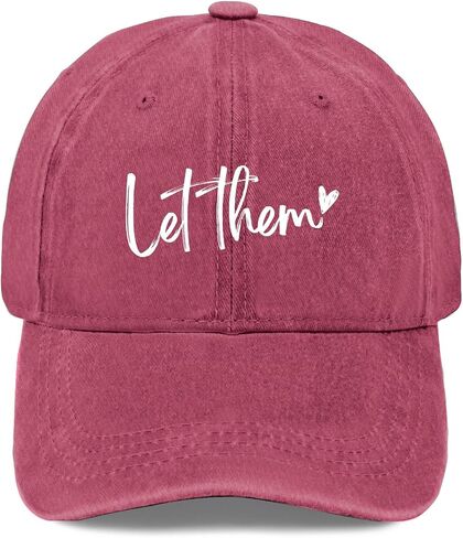 Let Them Funny hat for Men Funny Vintage Cotton Washed Baseball Caps Adjustable Dad Hat Crazy in Saudi Arabia