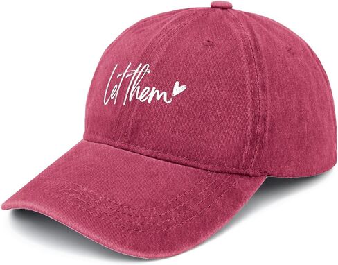 Let Them Funny hat for Men Funny Vintage Cotton Washed Baseball Caps Adjustable Dad Hat Crazy in Saudi Arabia