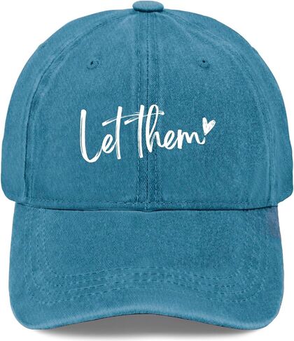 Let Them Funny hat for Men Funny Vintage Cotton Washed Baseball Caps Adjustable Dad Hat Crazy in Saudi Arabia