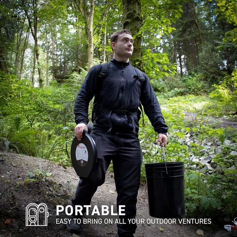 72 HRS Premium Portable Camping Toilet Seat with Lid for Camping, Hiking, Emergencies - Perfect for Emergency Preparedness, Backcountry, Car, Boat, Road Trips (No Bucket) in Saudi Arabia