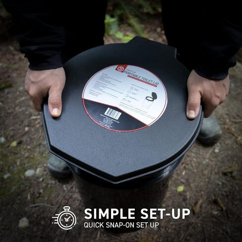 72 HRS Premium Portable Camping Toilet Seat with Lid for Camping, Hiking, Emergencies - Perfect for Emergency Preparedness, Backcountry, Car, Boat, Road Trips (No Bucket) in Saudi Arabia