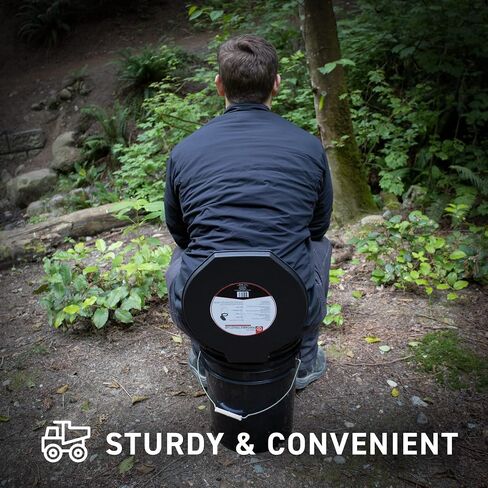 72 HRS Premium Portable Camping Toilet Seat with Lid for Camping, Hiking, Emergencies - Perfect for Emergency Preparedness, Backcountry, Car, Boat, Road Trips (No Bucket) in Saudi Arabia
