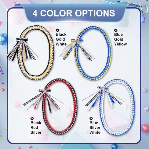 Graduation Leis Class of 2025,Ribbon Leis for Graduation,Braided Necklace Money Leis Graduation Gifts for Middle School,High School,College Party Decorations in Saudi Arabia