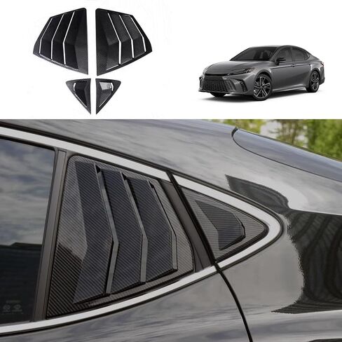 ل Toyota Camry 9th Gen 2025 2026 نمط السباق النافذة الجانبية الجانبية اللوحة مغرفة الجوية غطاء لوحة تلقائي تلقائي التزيين الخارجي إكسسوارات 4pcs (أسود مشرق) in Kuwait