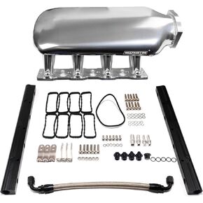 LS1 LS2 LS6 102mm High Gen II Intake Manifold 9.65L Big Volume w/MAP Sensor Port + Fuel Rails(Black)