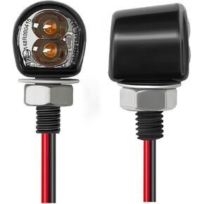 Mini LED Motorcycle Turn Signals Blinkers Front Rear Indicator Lights, Universal bullet Signal Lights Compatible with Harley, Honda, Suzuki, Yamaha, Kawasaki, Triumph, Cruiser, Dirt Bike
