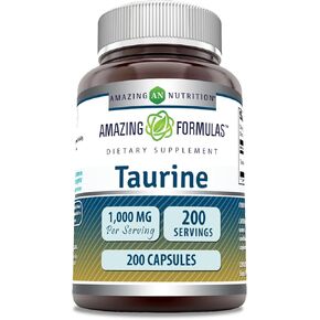 Amazing Formulas Taurine Amino Acid Supplement | 1000 Mg per Serving | 100 Capsules | Non-GMO | Gluten-Free | Made in USA